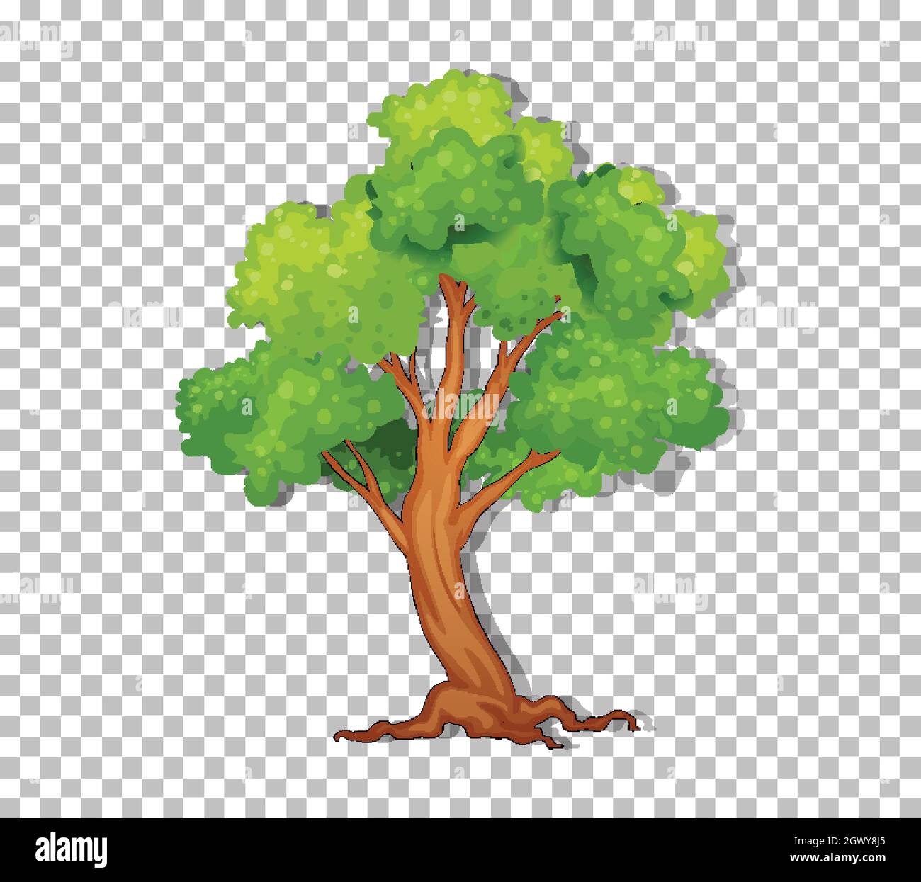 Tree on transparent background illustration Stock Vector Image & Art ...