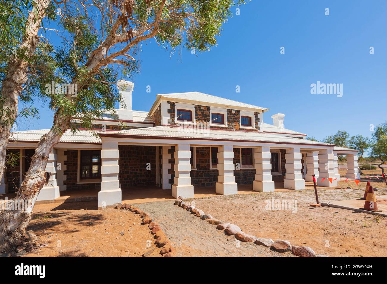View of the old Courthouse building, now a museum, in the historic