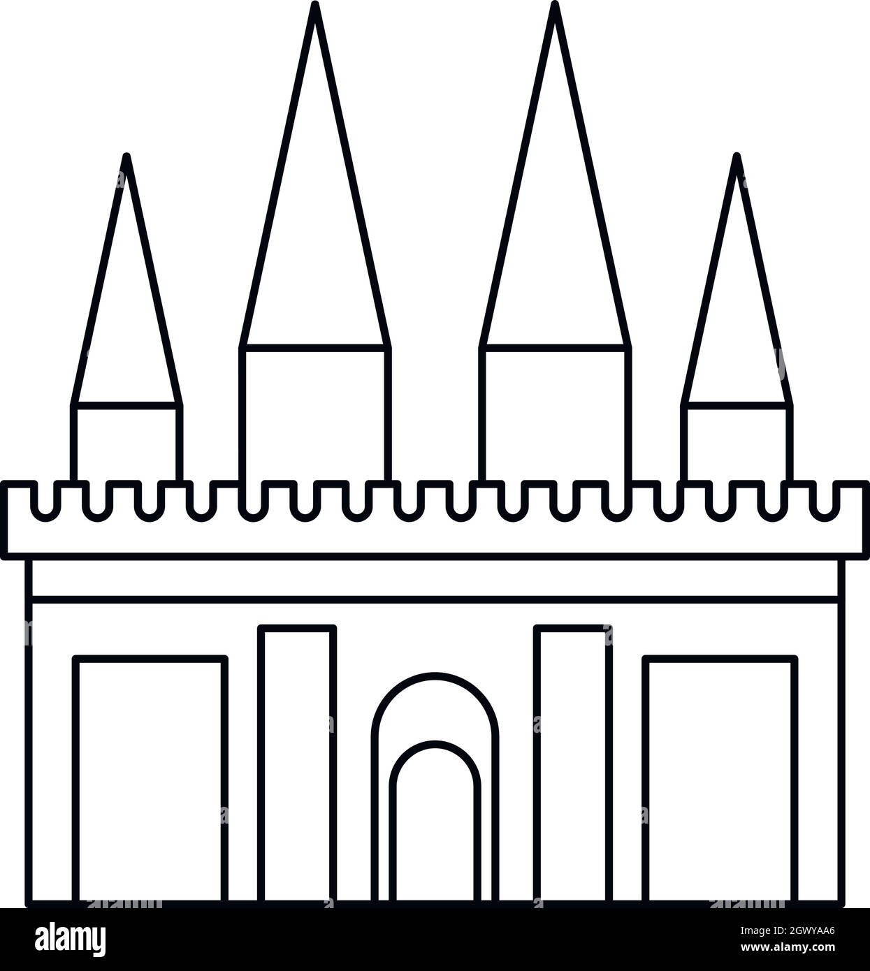 Kingdom palace icon, outline style Stock Vector Image & Art - Alamy