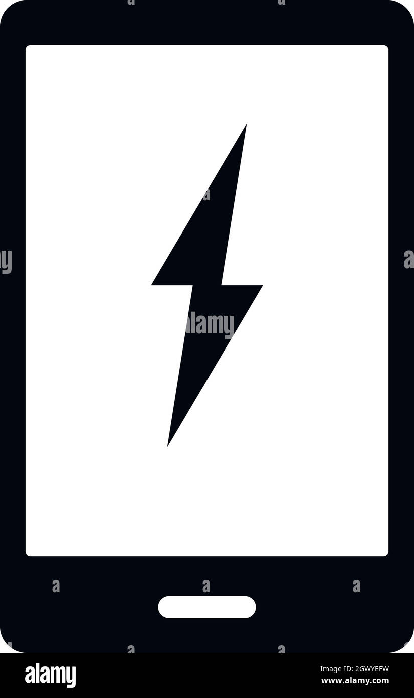 Warning phone icon, simple style Stock Vector Image & Art Alamy