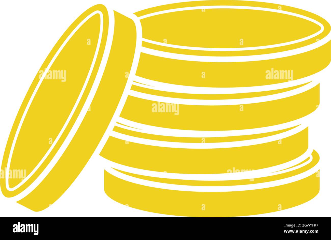 Coin Money Stack Icon Design Template Illustration Vector Stock Vector