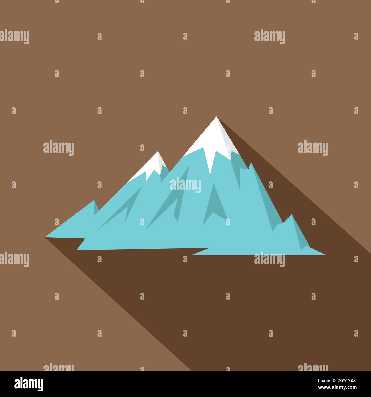 Rocky Mountains icon, flat style Stock Vector