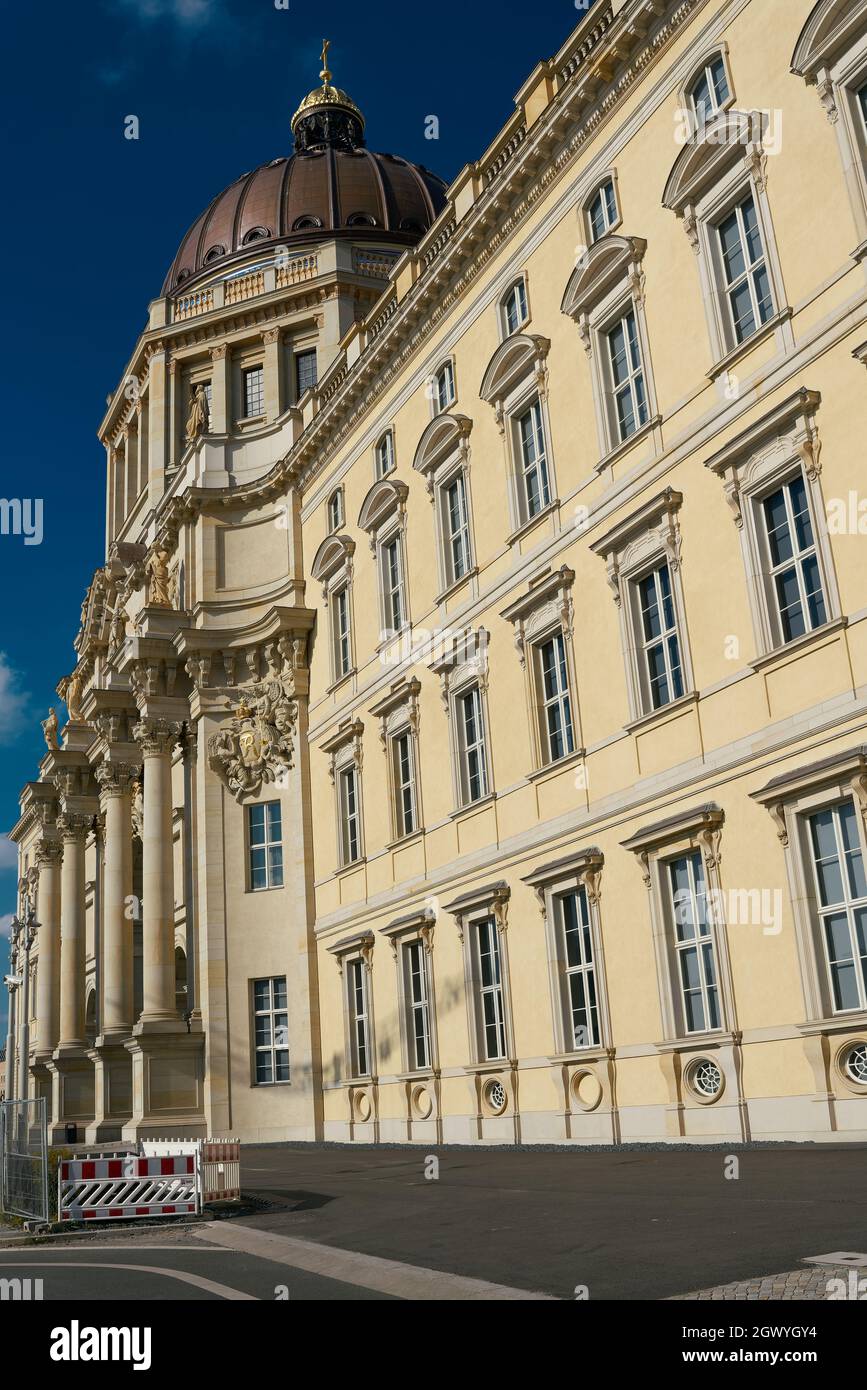 rebuilt city palace with the new name Humboldt Forum in the center of Berlin Stock Photo