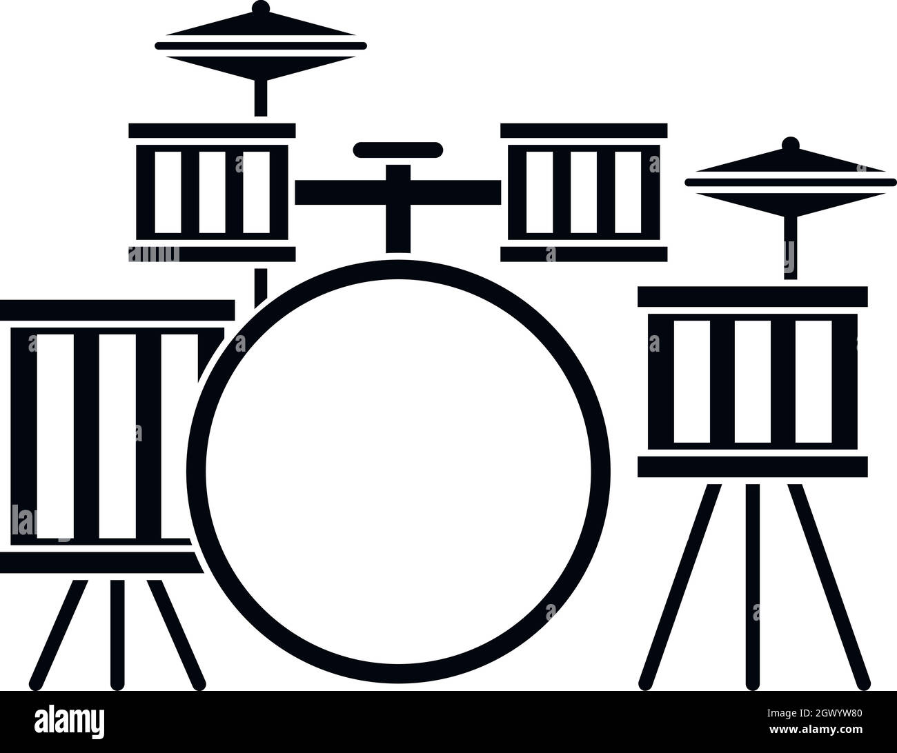 Drum kit icon, simple style Stock Vector Image & Art - Alamy