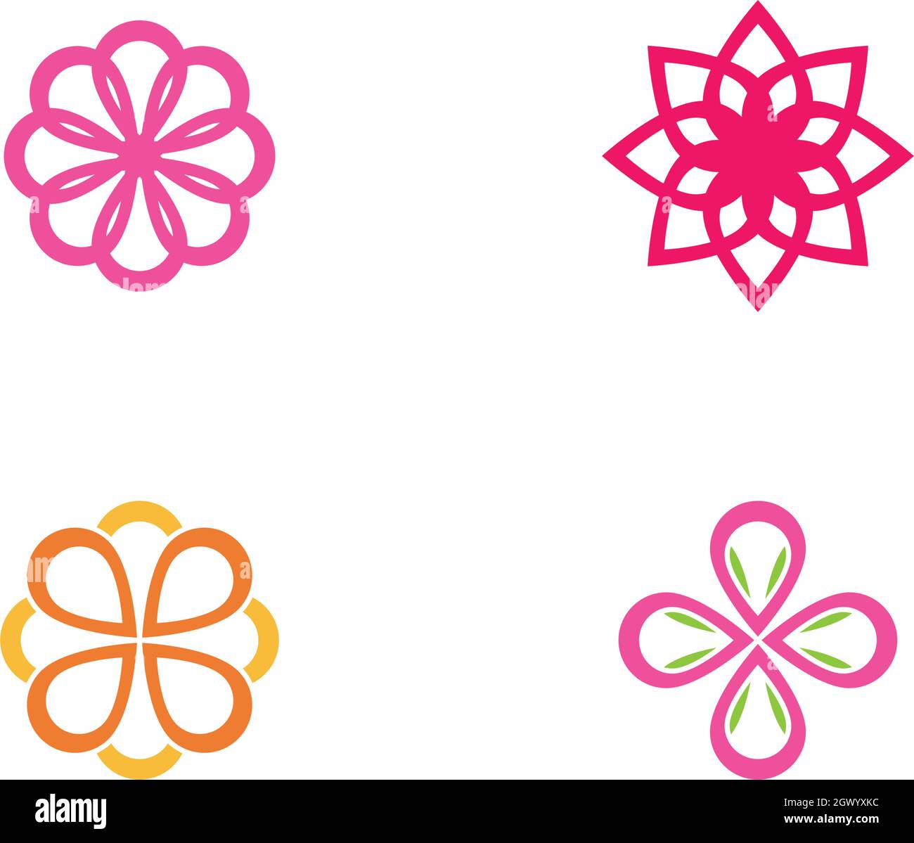 Beauty Vector flowers design logo Template icon Stock Vector Image ...