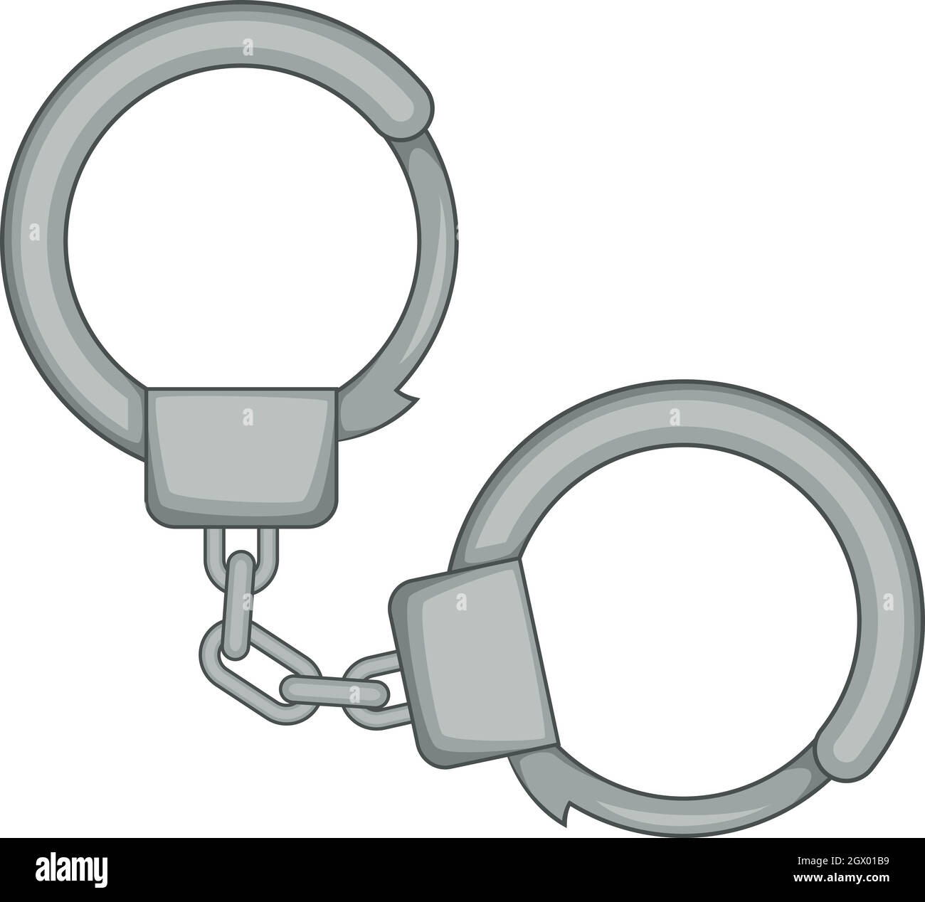 Handcuffs icon, cartoon style Stock Vector