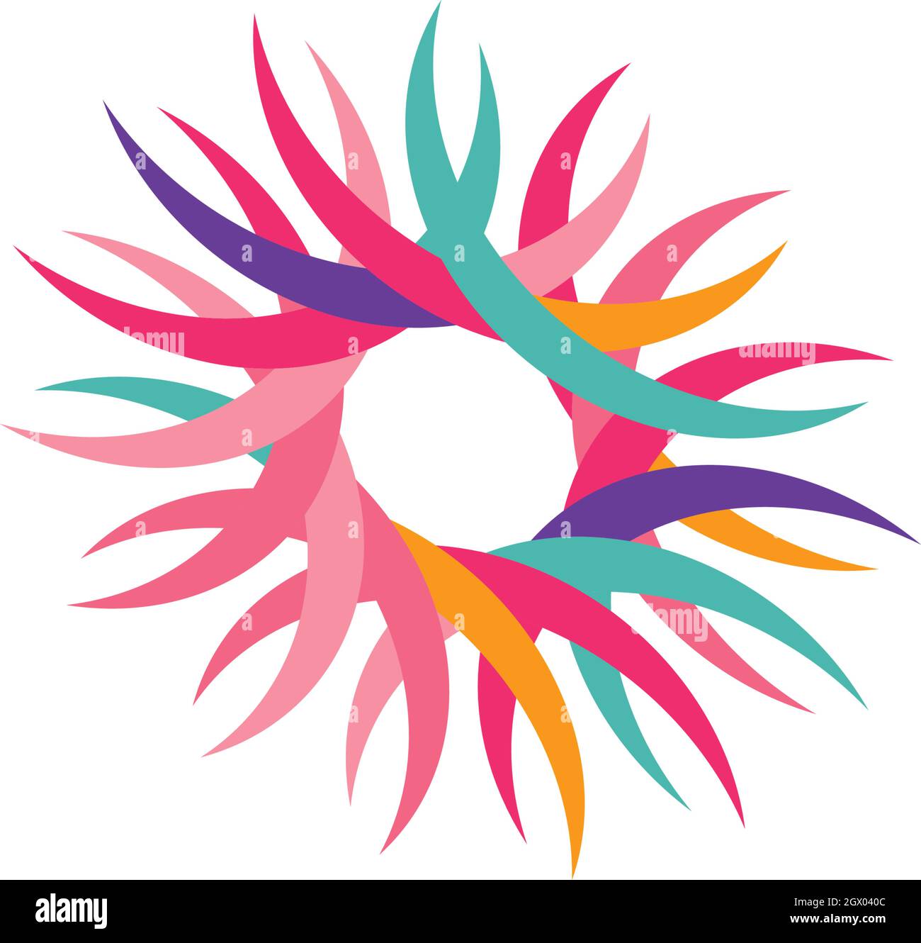flower design logo Template icon Stock Vector