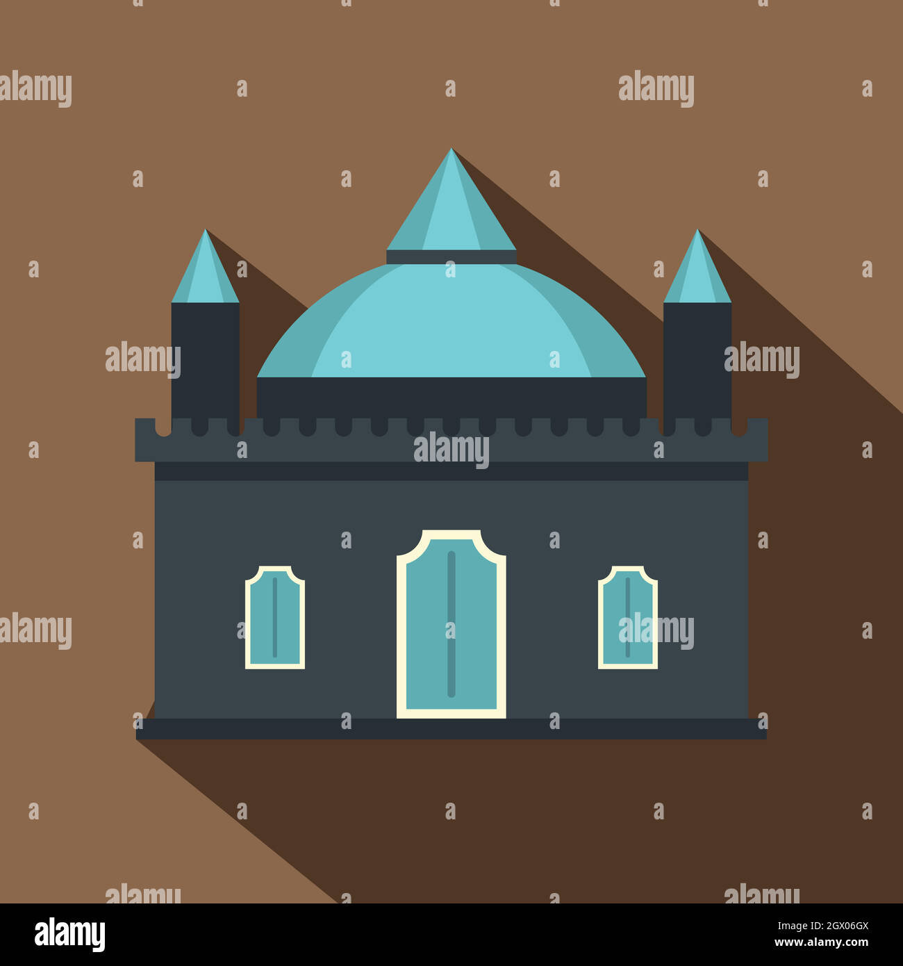 Kingdom palace icon, flat style Stock Vector Image & Art - Alamy