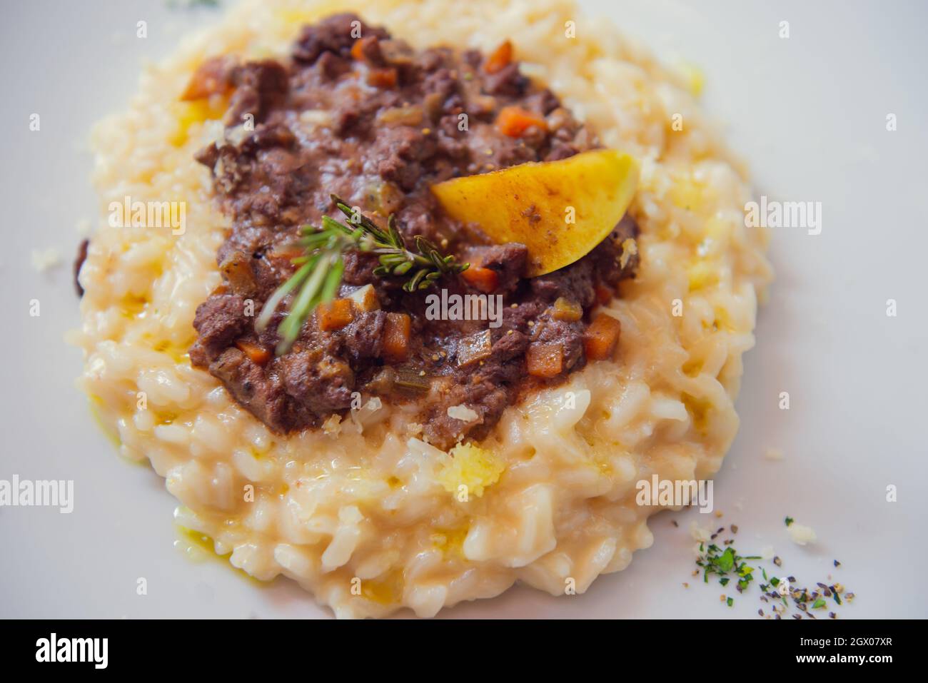 Closeup shot risotto topped hi-res stock photography and images - Alamy