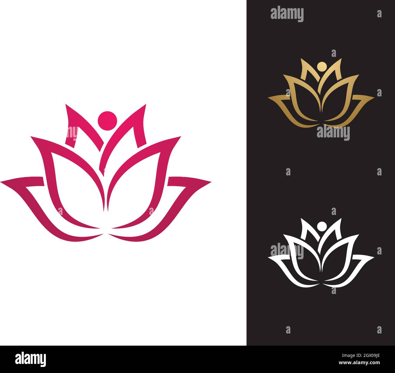 Beauty Vector Lotus flowers design logo Template icon Stock Vector ...