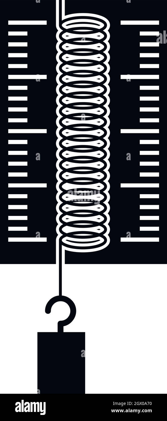 Physics dynamometer for laboratory work icon Stock Vector