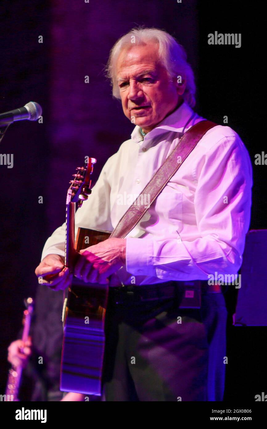 Justin Hayward performs in concert at the Paramount on October 2, 2021 in Huntington, New York. Stock Photo