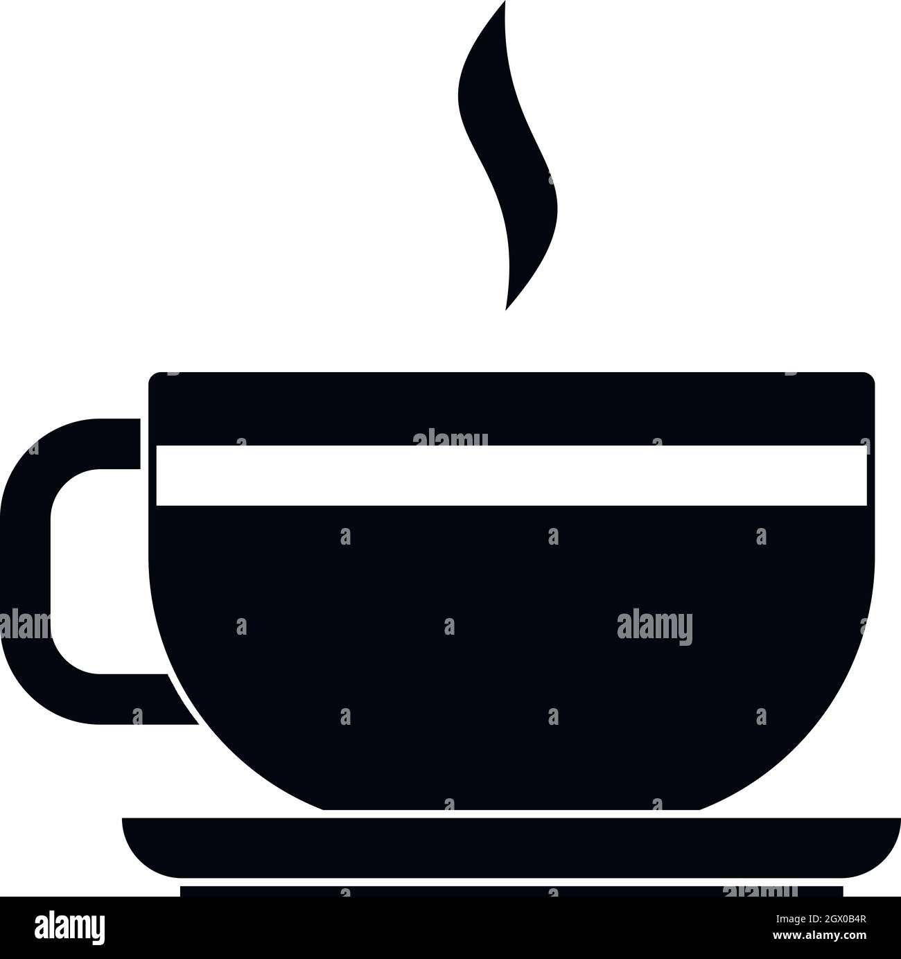Tea cup and saucer icon, simple style Stock Vector Image & Art Alamy