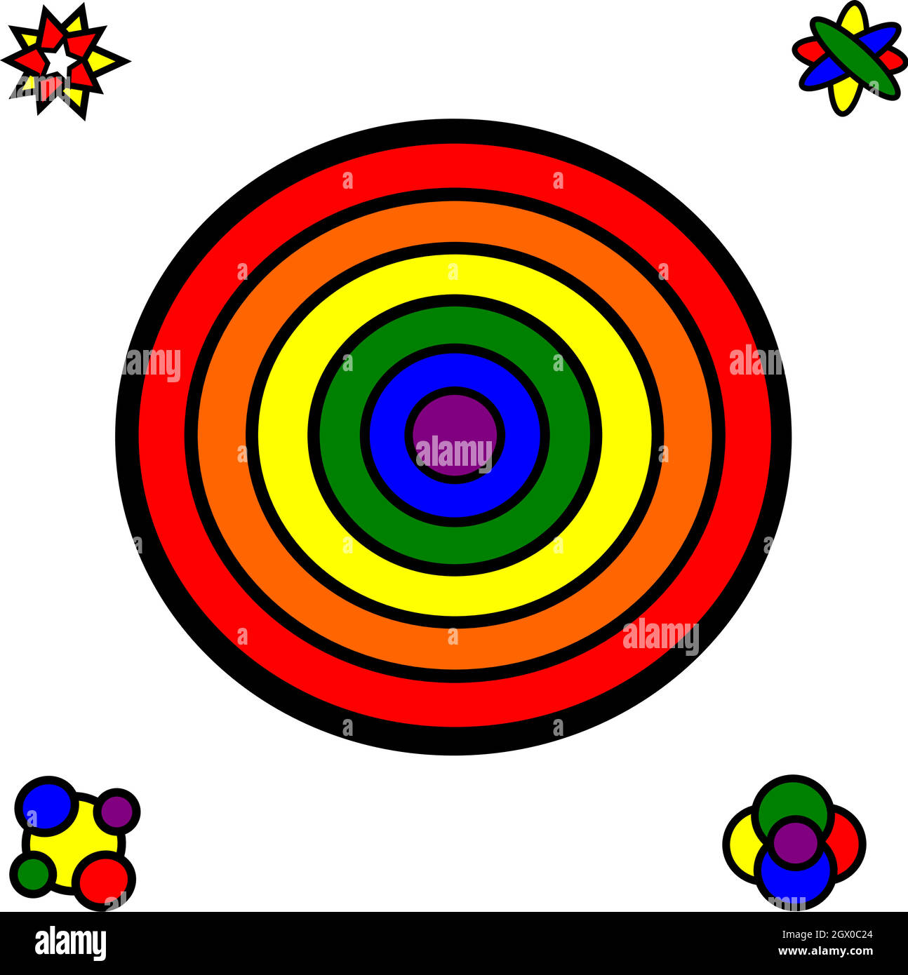 Rainbow colours designs Stock Vector