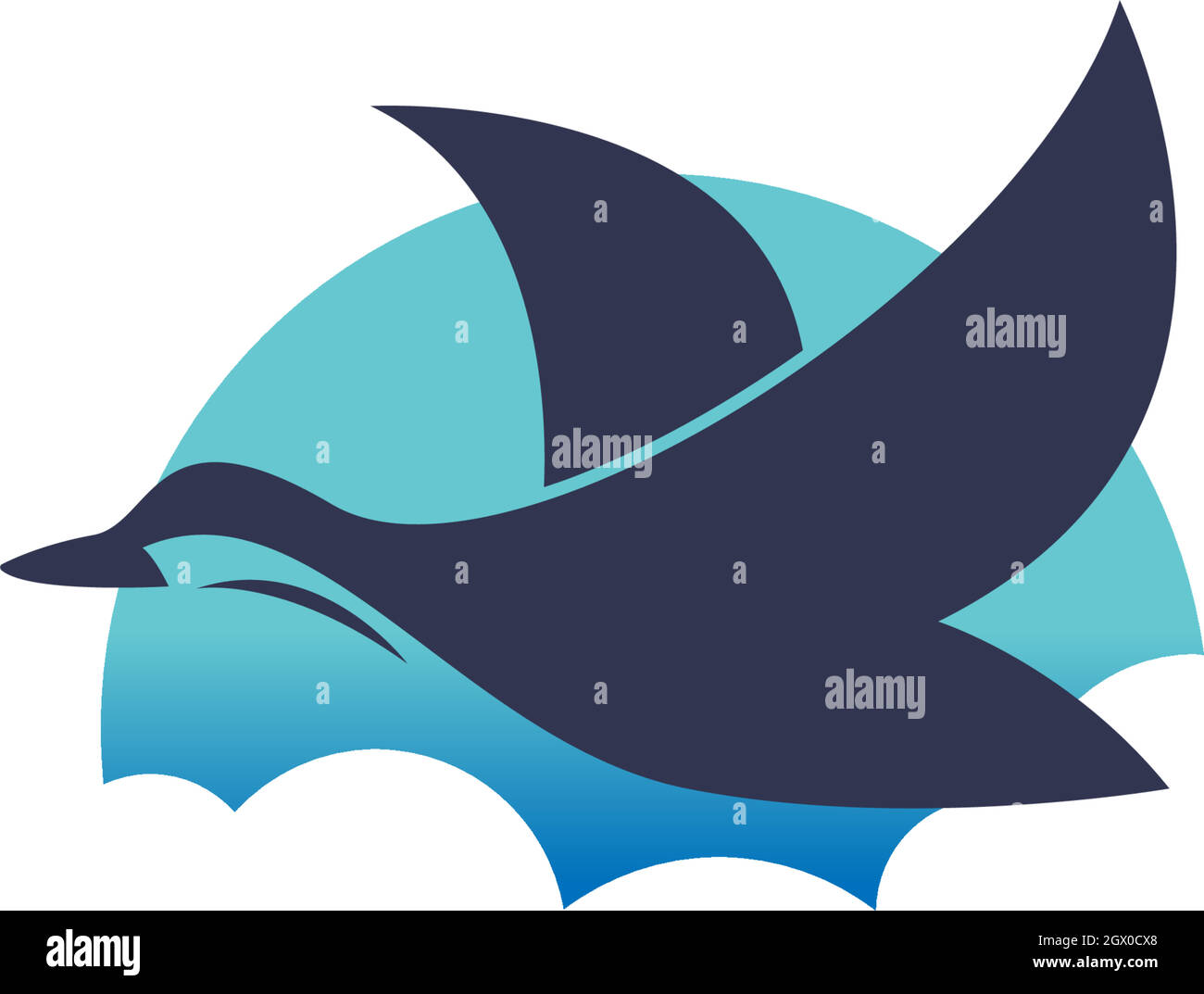 Duck icon logo design concept template illustration Stock Vector