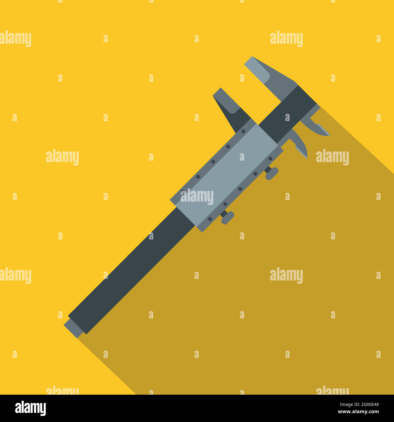 Stainless steel caliper icon, flat style Stock Vector
