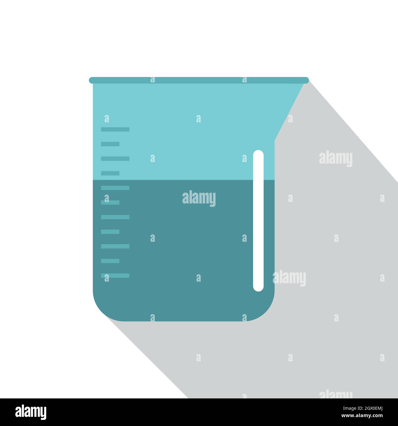 Blue measuring cup with water icon, flat style Stock Vector Image & Art ...