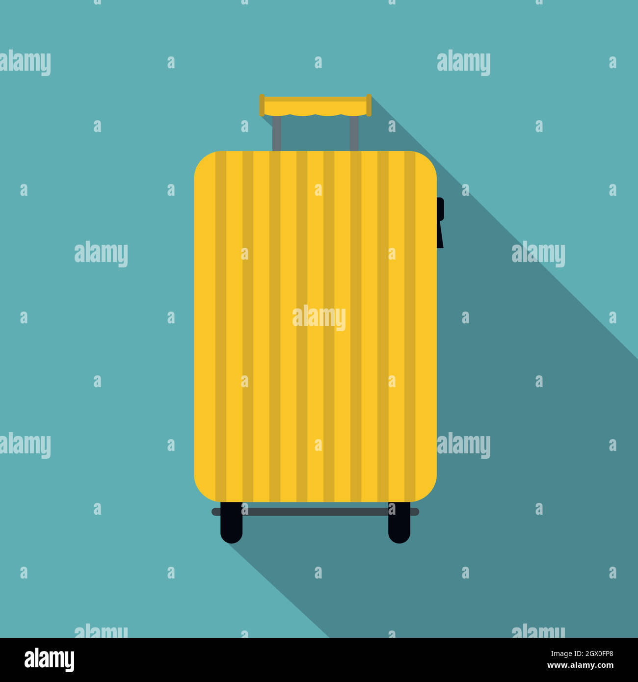 Suitcase on wheels icon, flat style Stock Vector Image & Art - Alamy