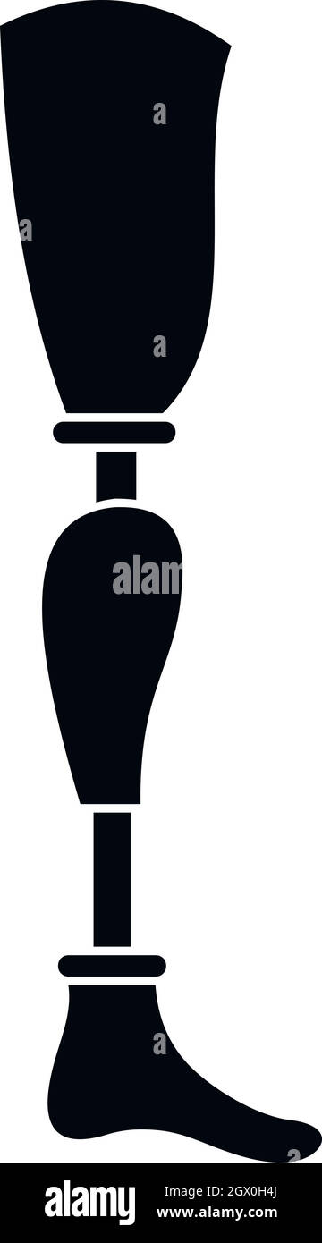 Prosthesis leg icon, simple style Stock Vector