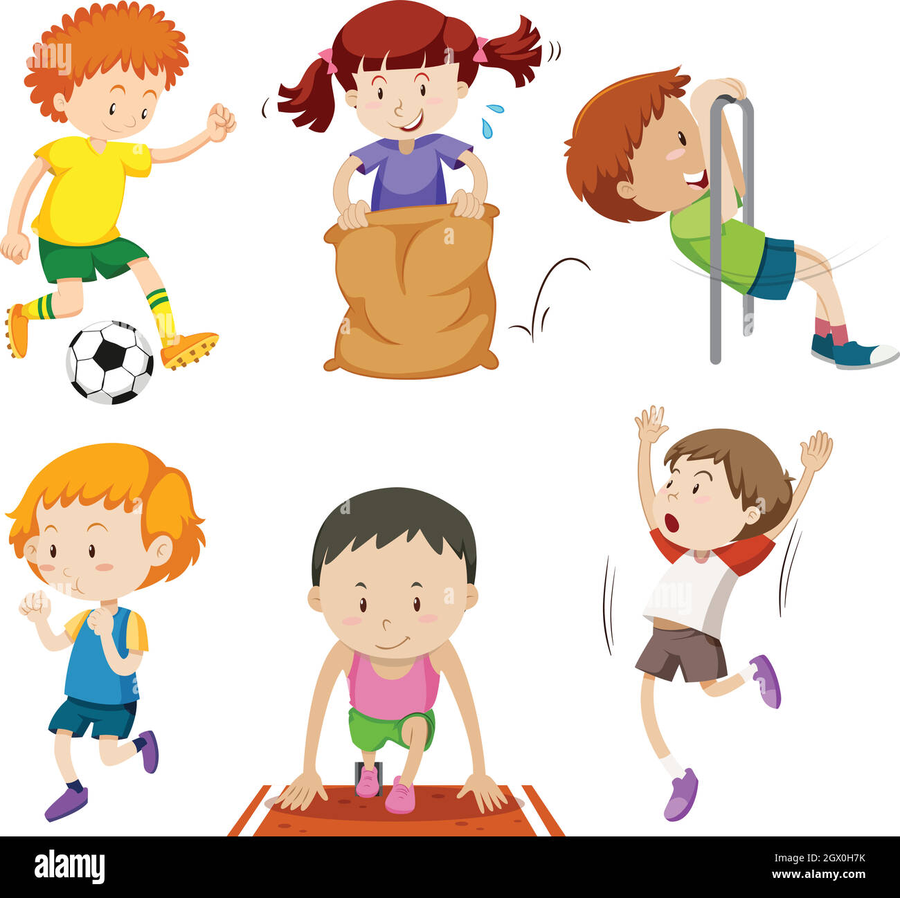 Niños haciendo deporte Imágenes vectoriales de stock - Alamy