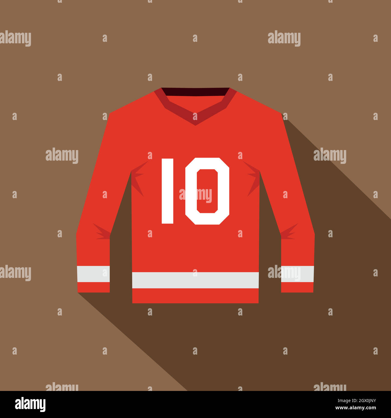 Canadian hockey jersey icon, flat style Stock Vector