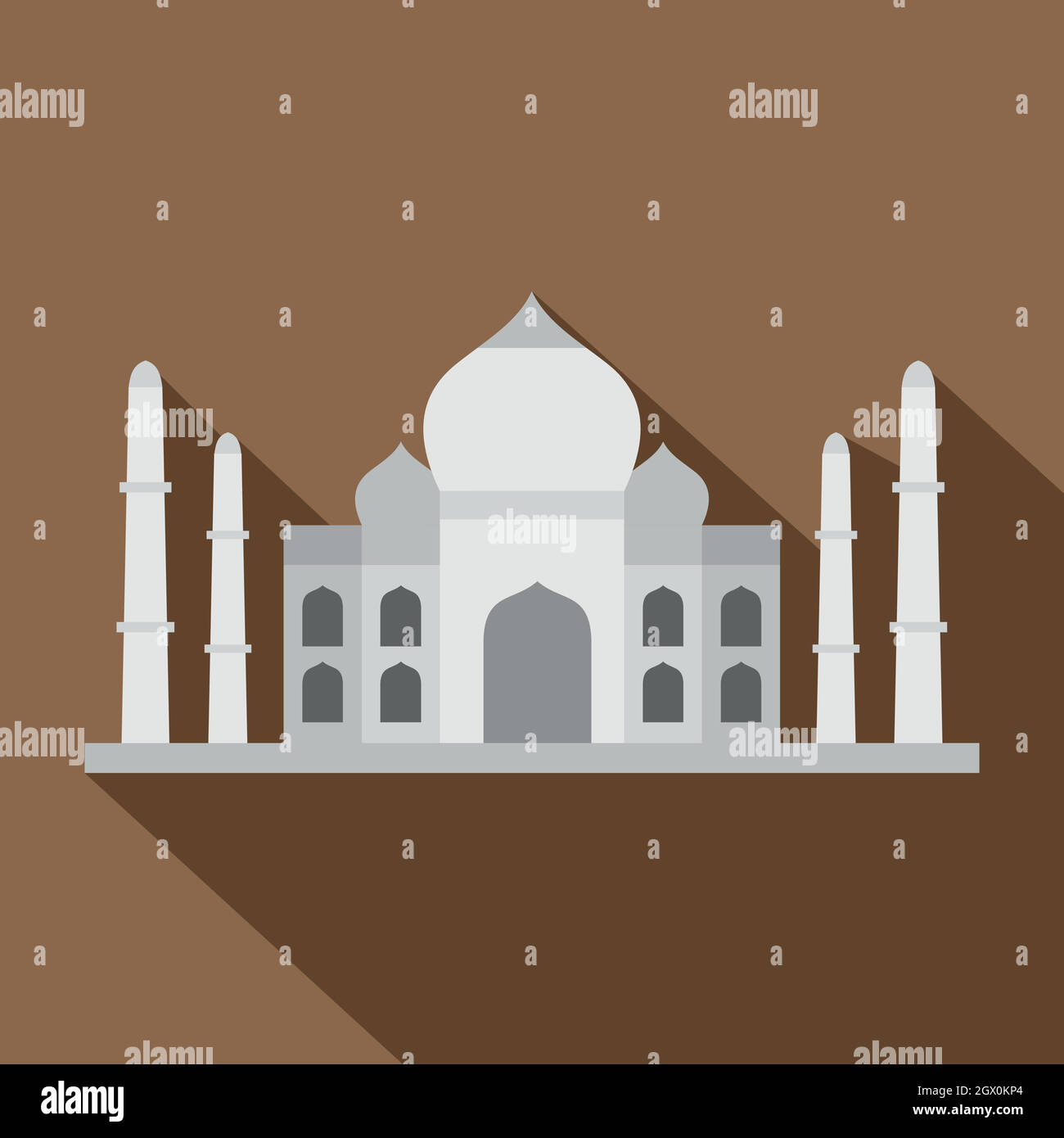 Taj Mahal icon, flat style Stock Vector Image & Art - Alamy