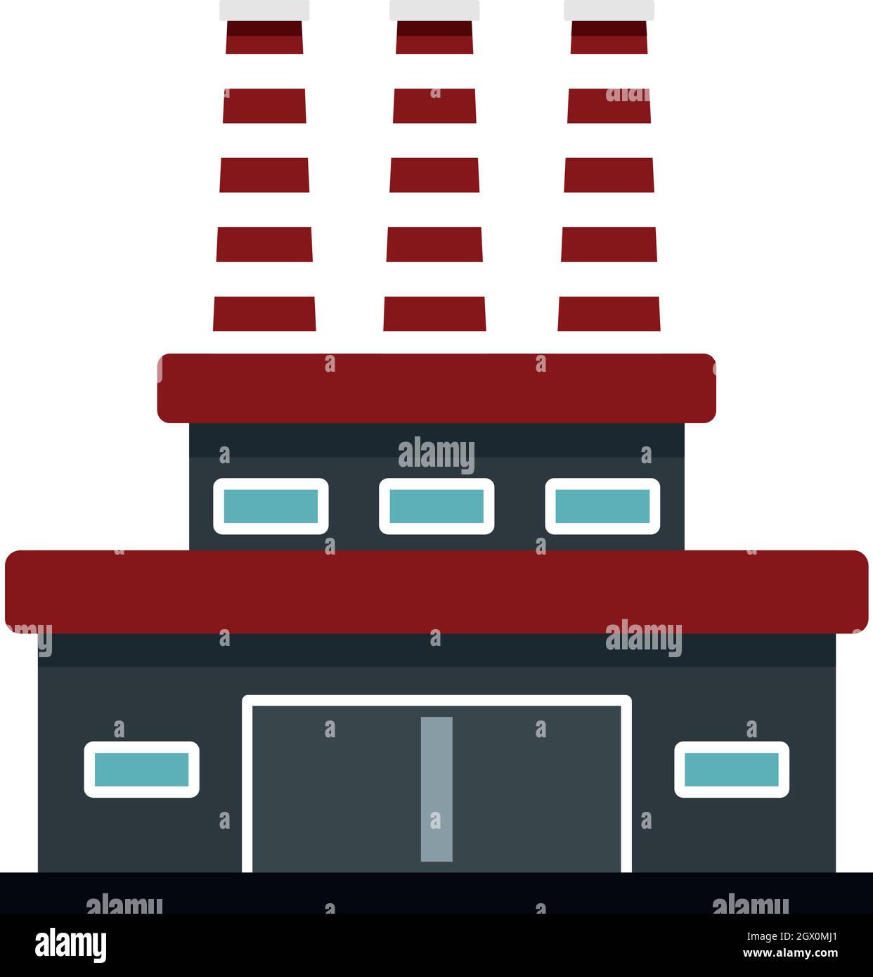Large oil refinery icon, flat style Stock Vector Image & Art - Alamy
