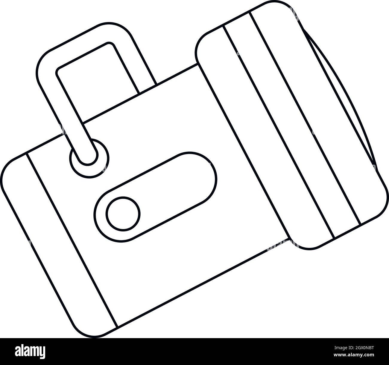 Flashlight icon, outline style Stock Vector