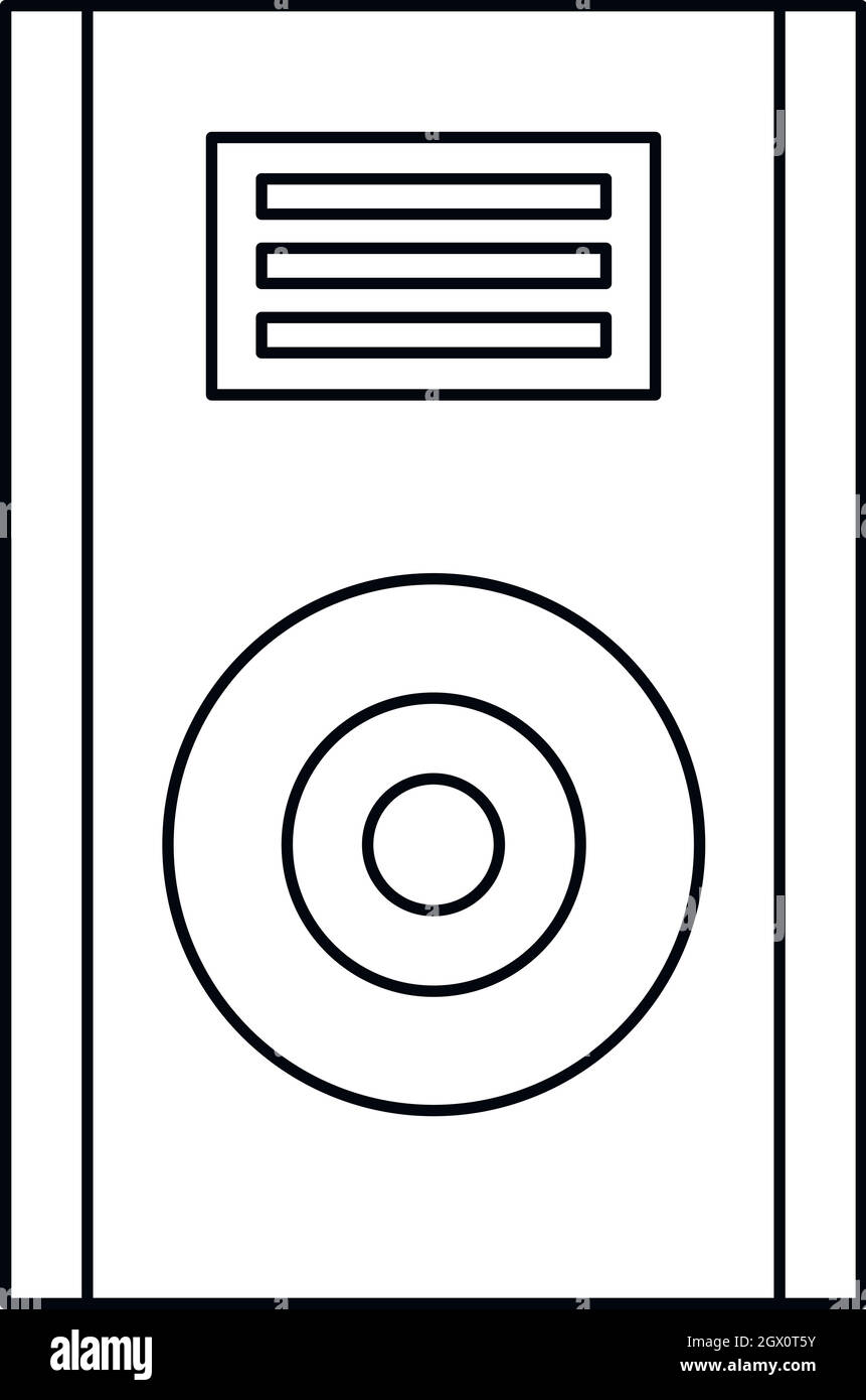Audio speaker icon, outline style Stock Vector Image & Art - Alamy