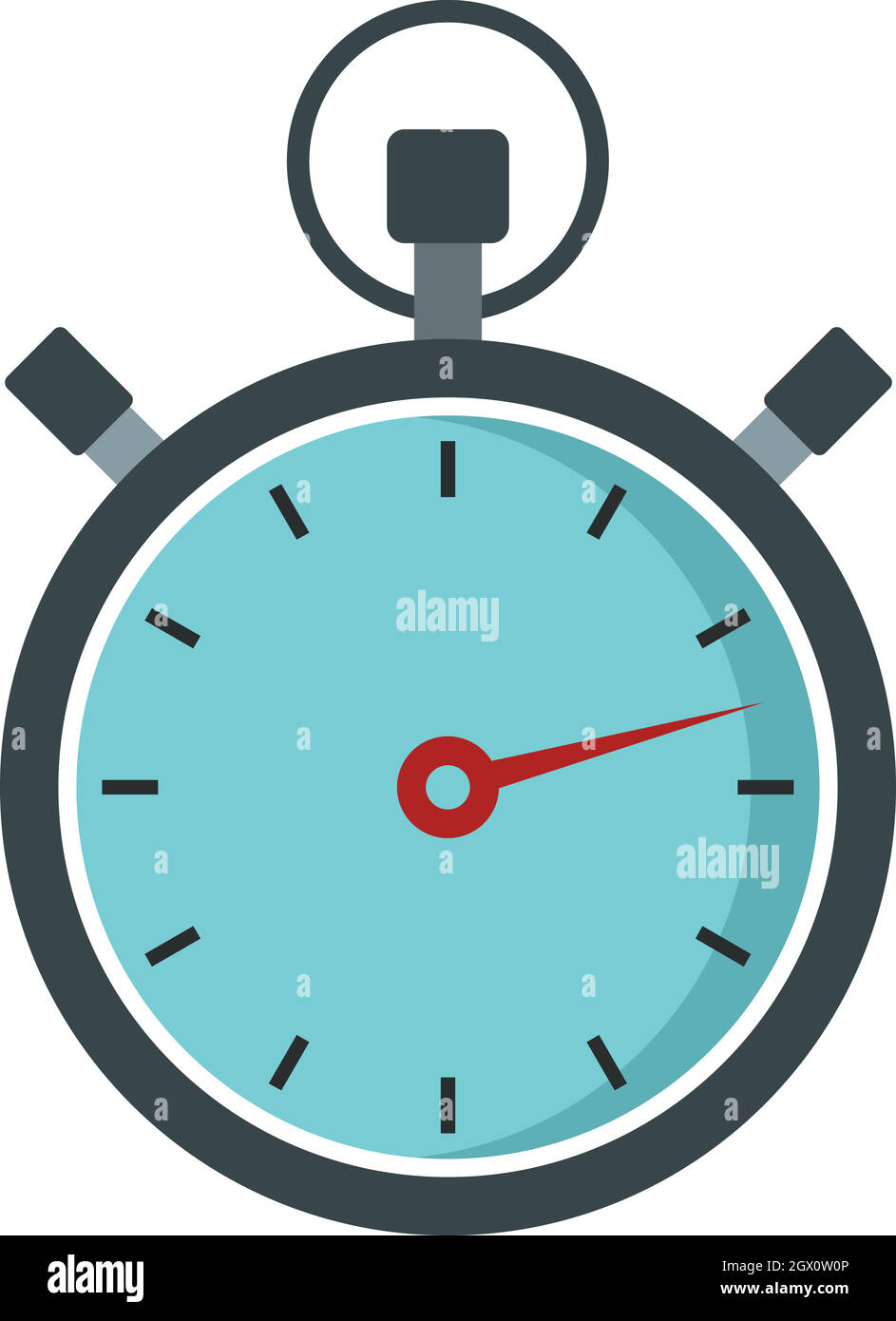 Gray stopwatch icon, flat style Stock Vector Image & Art - Alamy