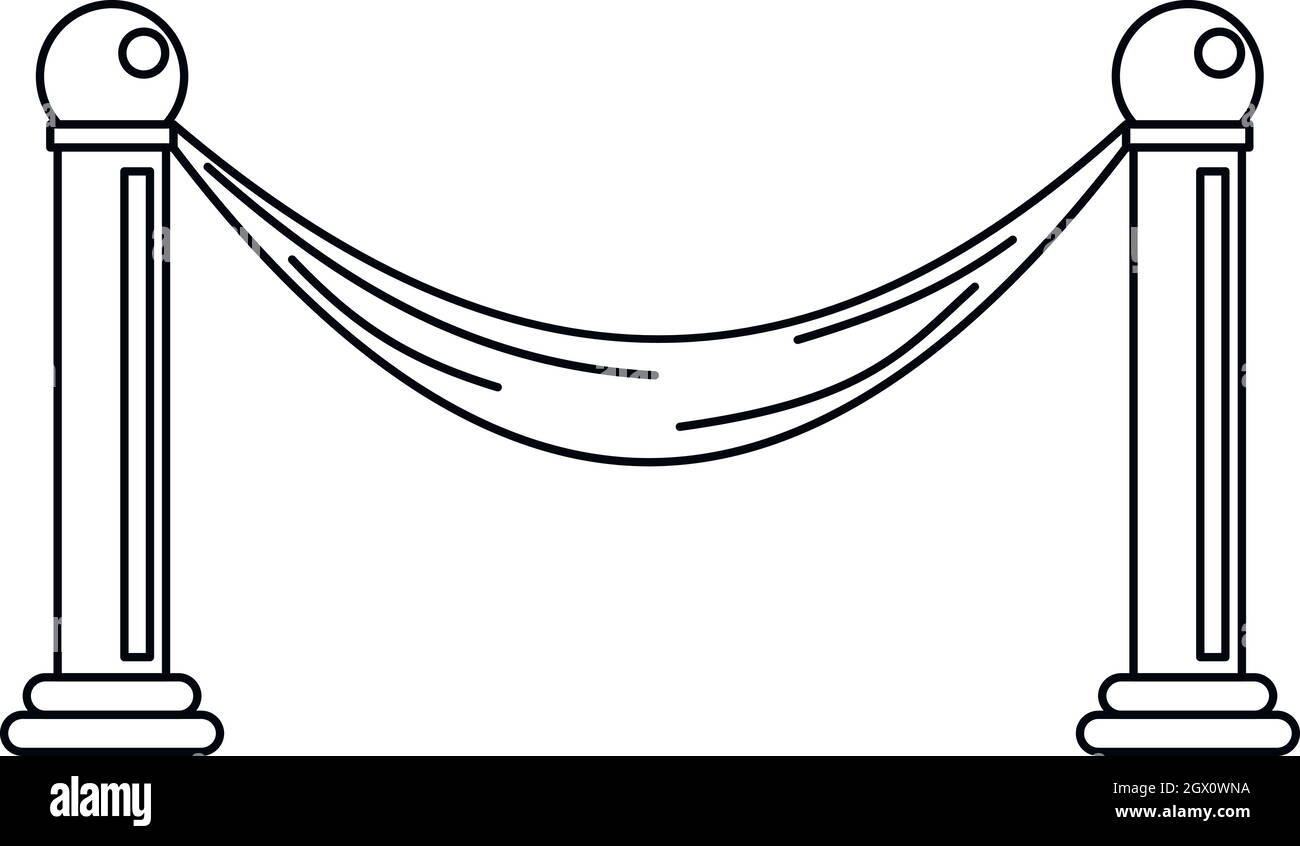 Barrier icon, outline style Stock Vector