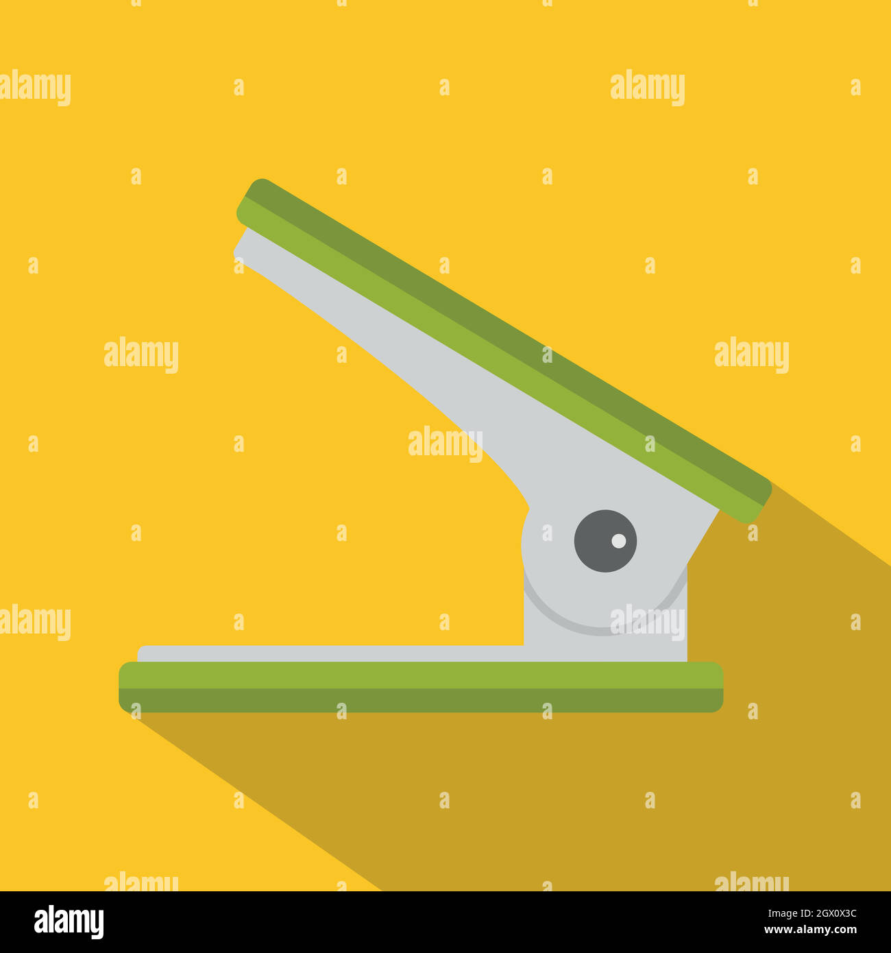 Green office hole punch icon, flat style Stock Vector Image & Art Alamy