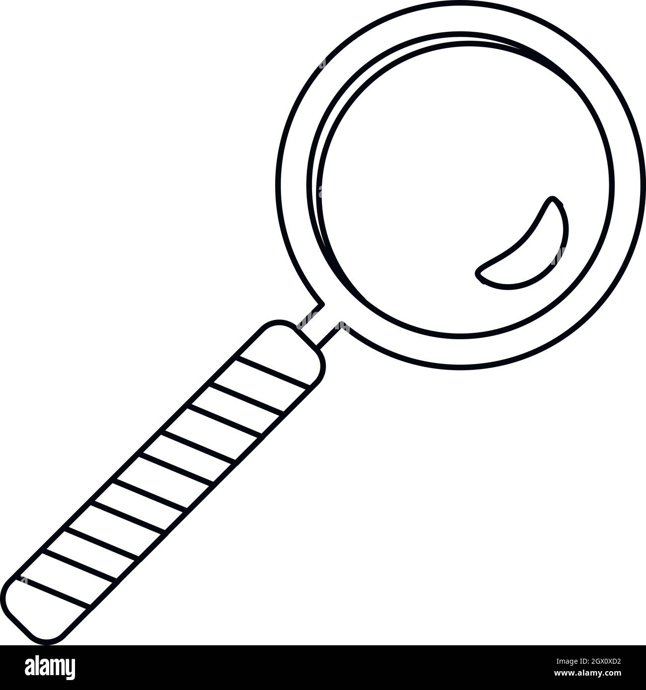 Magnify icon, outline style Stock Vector