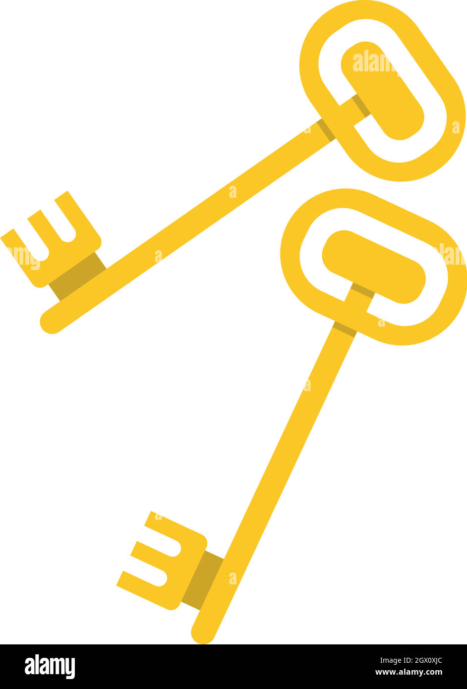 Keys icon, flat style Stock Vector