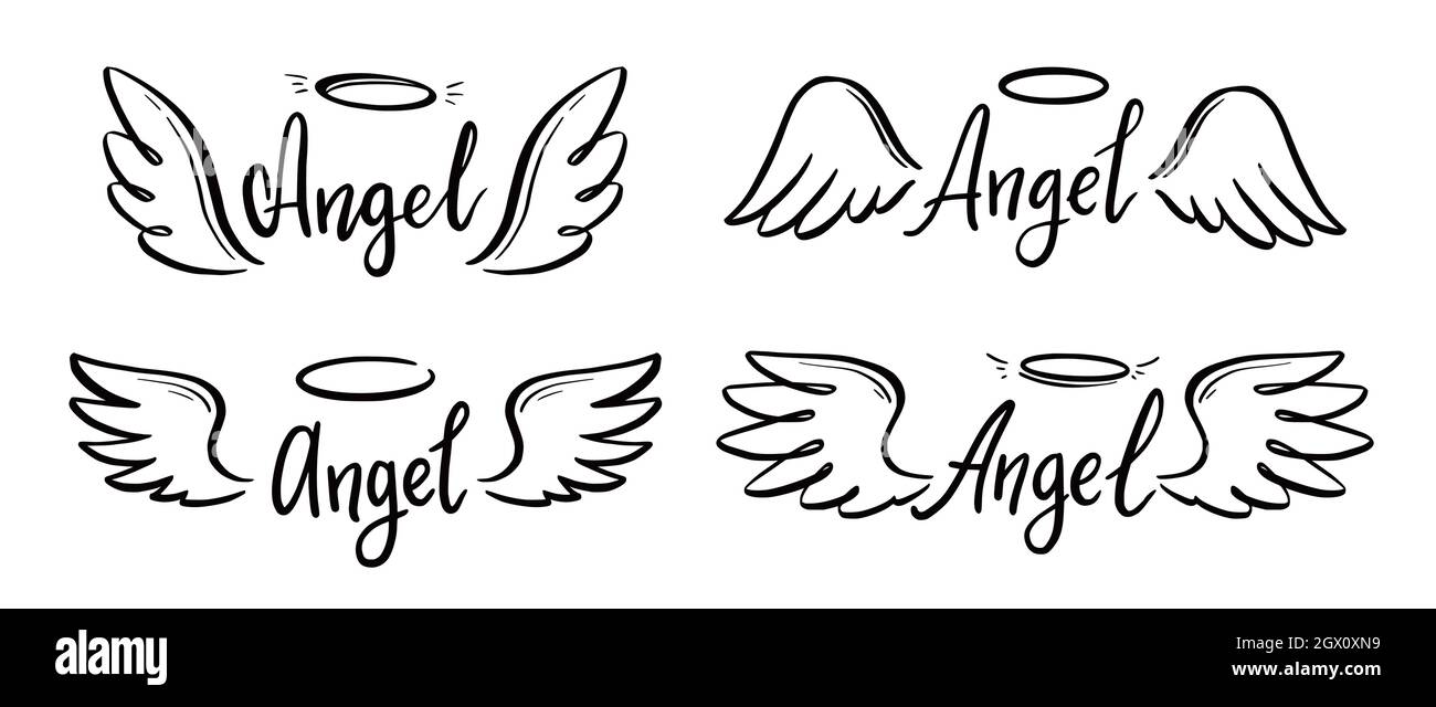 Devil and angel headband wings costume Royalty Free Vector