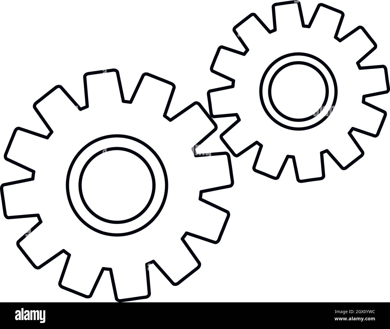 two gears clipart