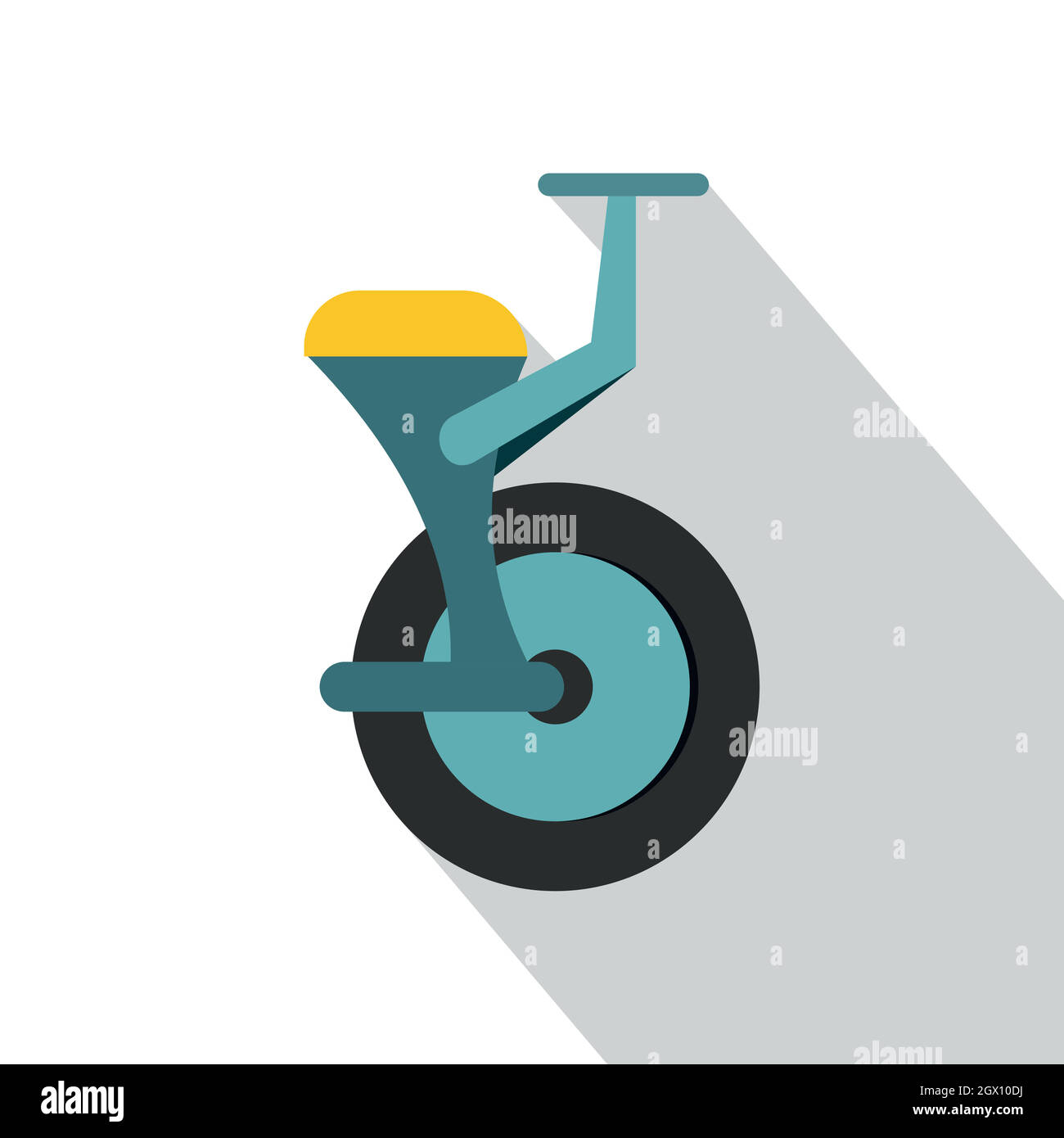 Blue unicycle icon, flat style Stock Vector Image & Art Alamy