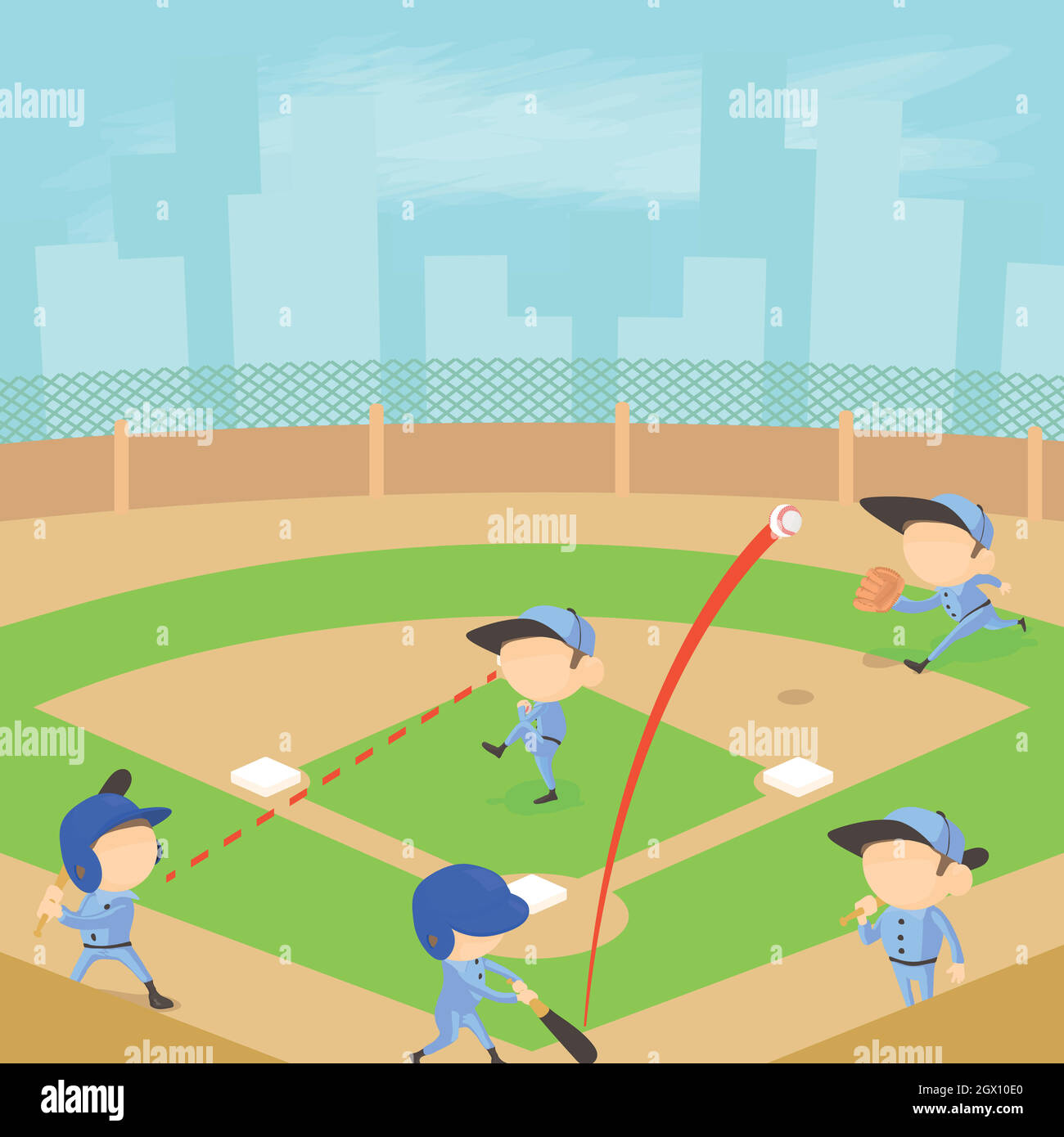 Baseball concept, cartoon style Stock Vector Image & Art - Alamy