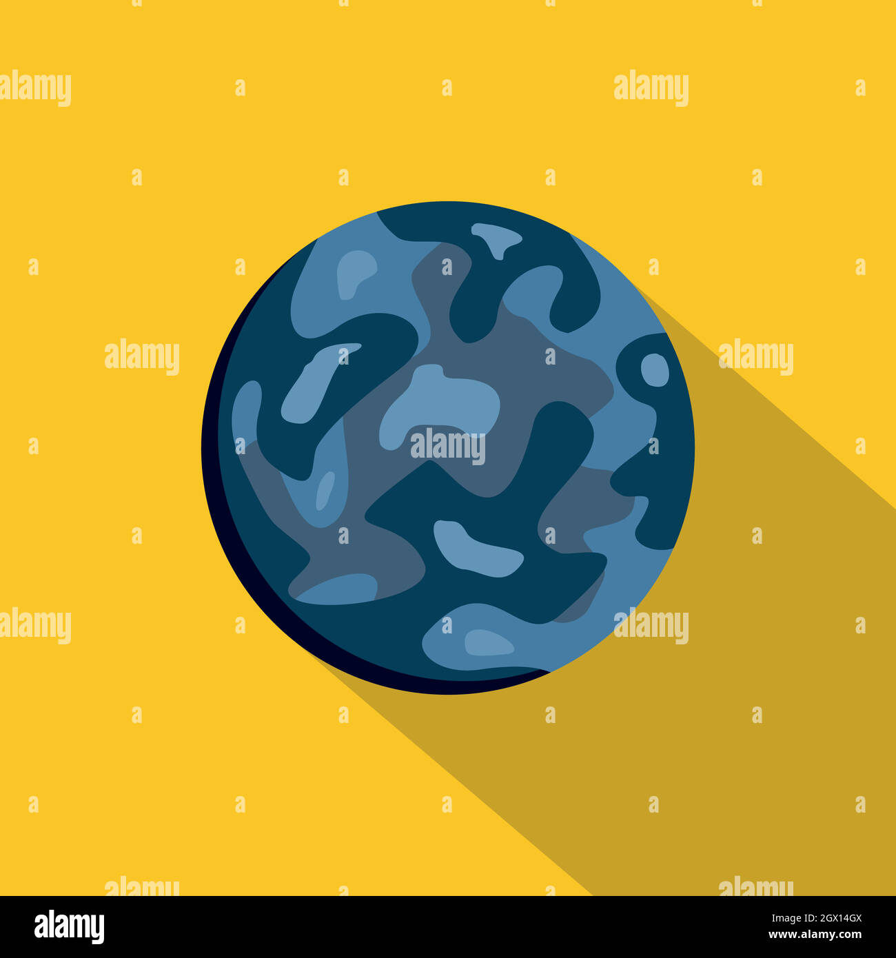 Small planet icon, flat style Stock Vector