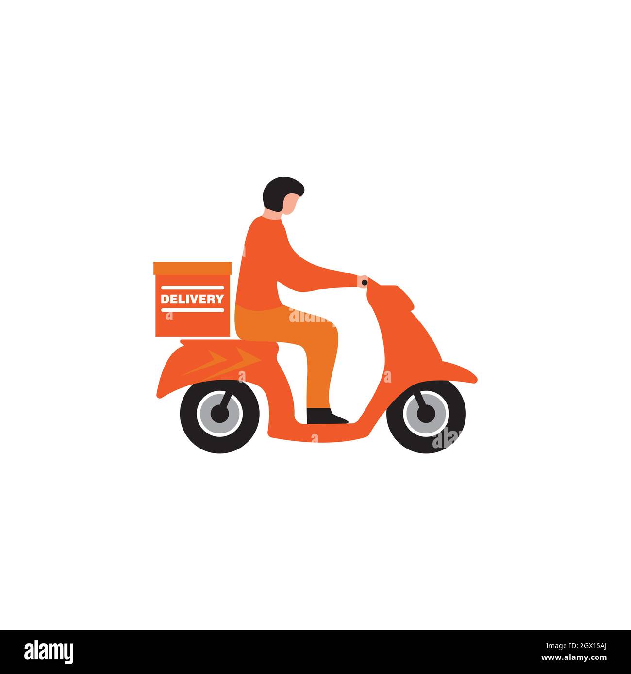 Fast shipping delivery truck flat vector icon Stock Photo - Alamy