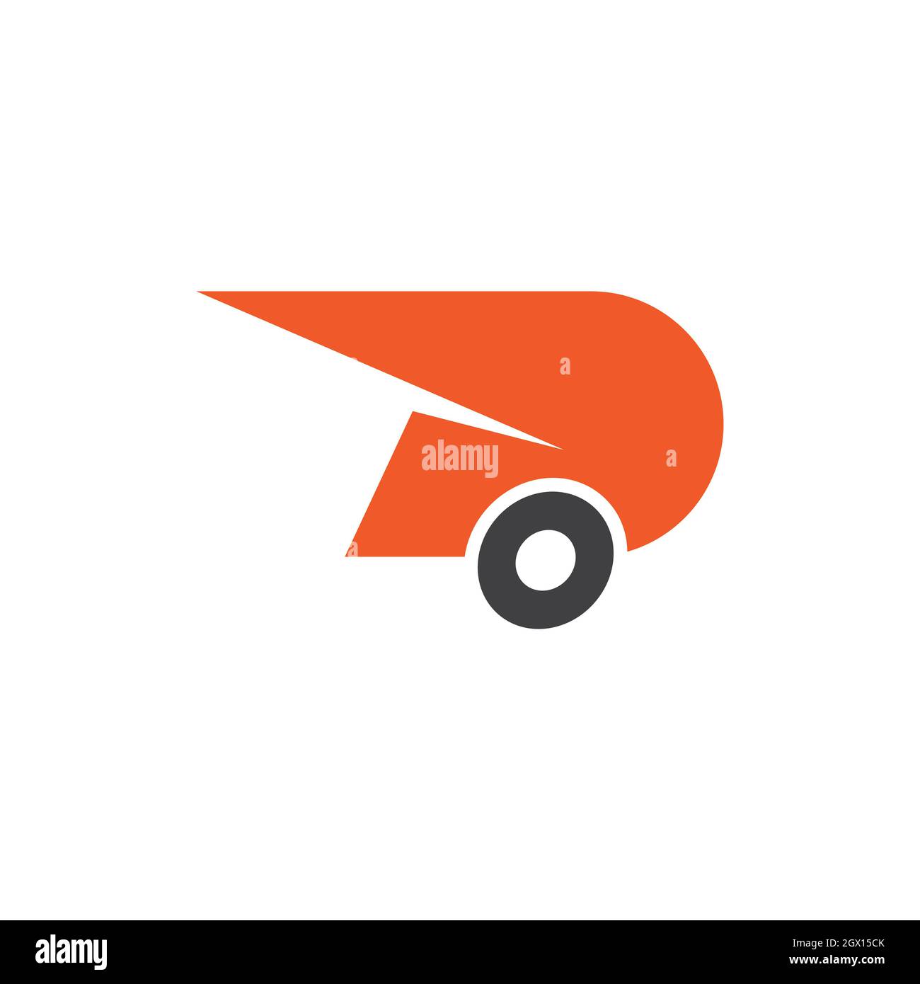 Fast shipping delivery truck flat vector icon Stock Photo - Alamy