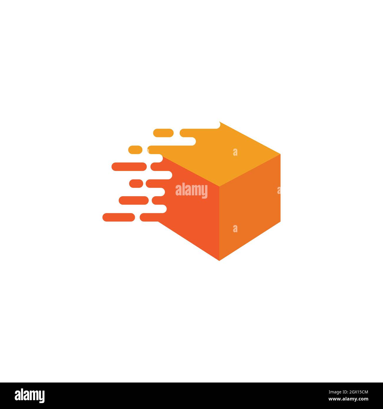 Fast shipping delivery truck flat vector icon Stock Photo - Alamy