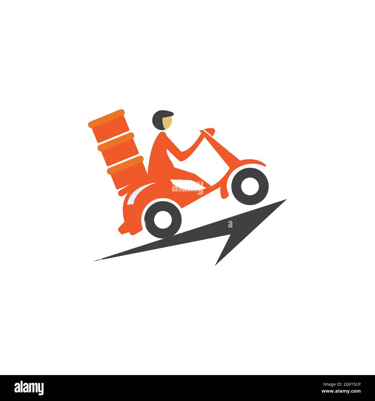 Fast shipping delivery truck flat vector icon Stock Photo - Alamy
