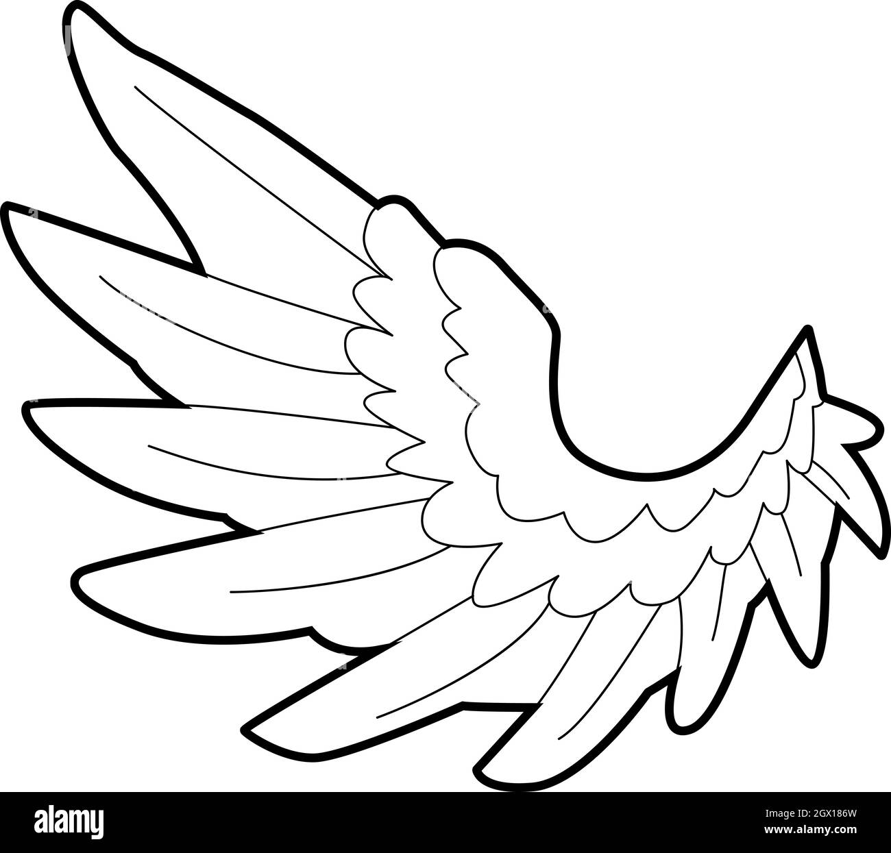 Angel wing icon, outline style Stock Vector Image & Art - Alamy