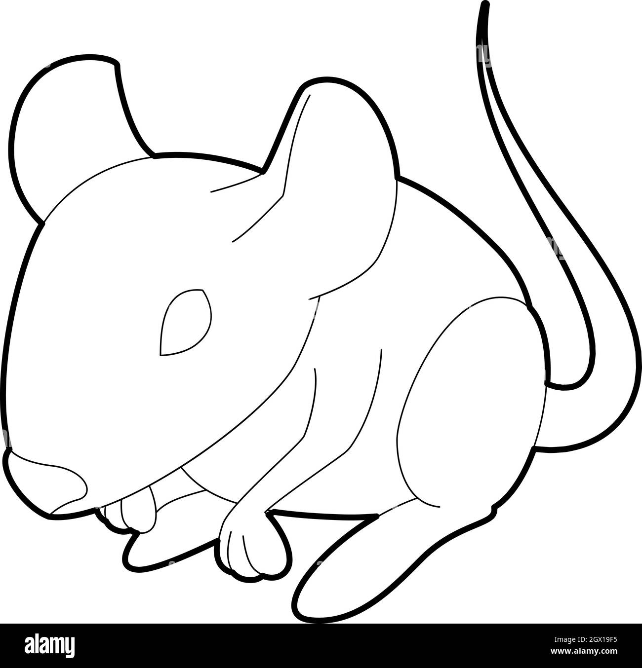 Rat icon, outline style Stock Vector