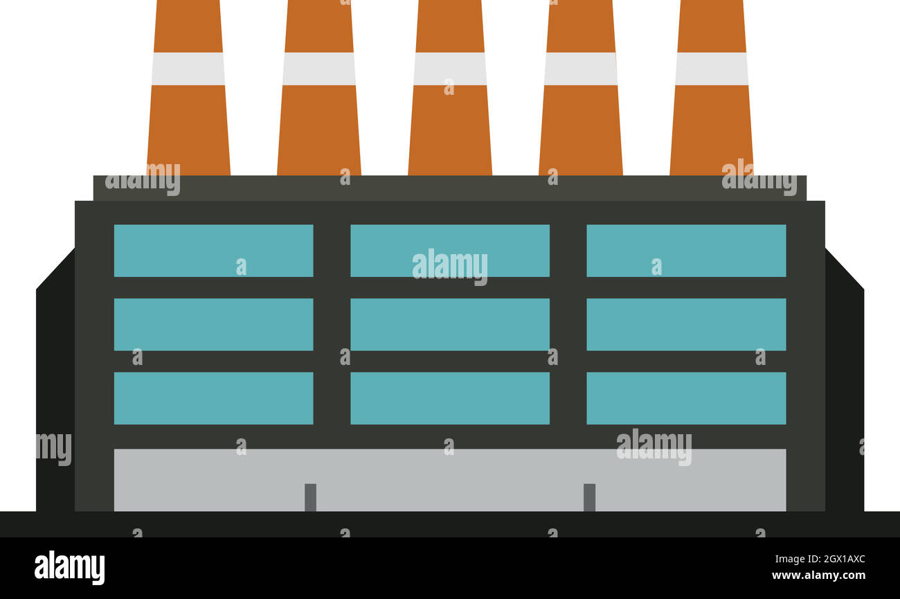 Factory building icon, flat style Stock Vector Image & Art - Alamy