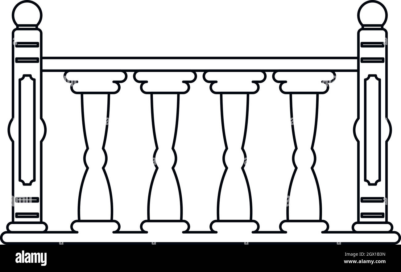 Balustrade icon, outline style Stock Vector Image & Art Alamy