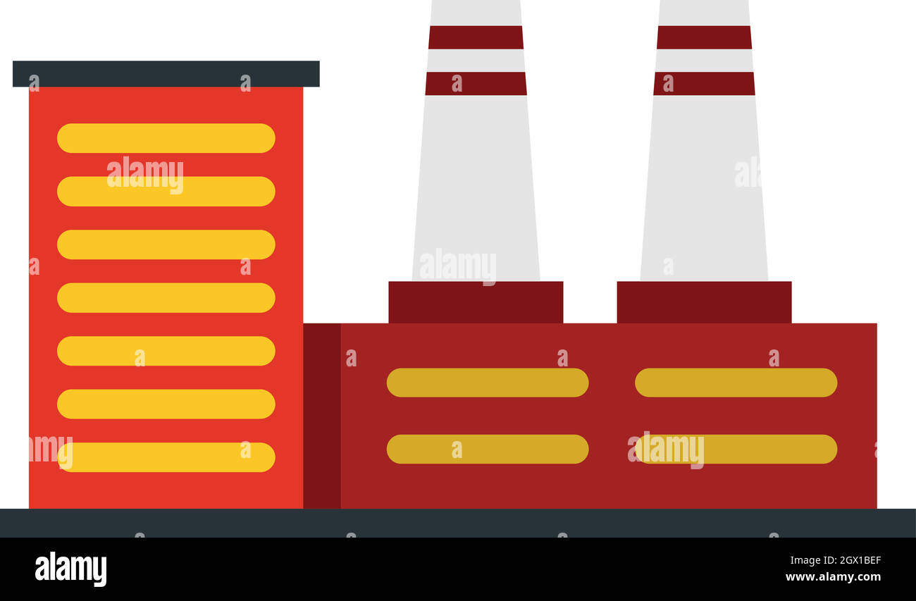 Power plant icon, flat style Stock Vector Image & Art - Alamy