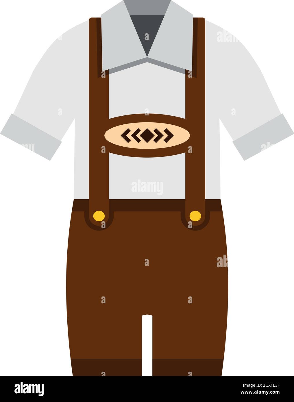 Traditional Bavarian men suit icon, flat style Stock Vector Image & Art ...