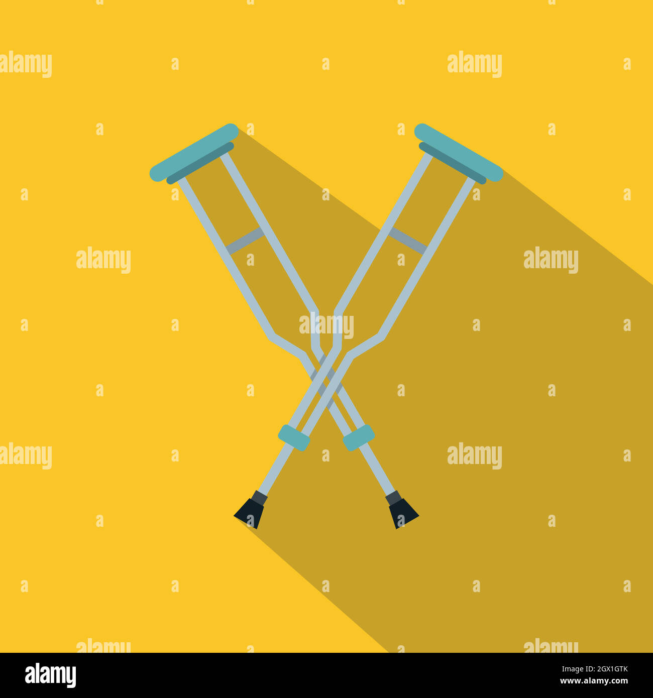 Crutches icon, flat style Stock Vector Image & Art Alamy